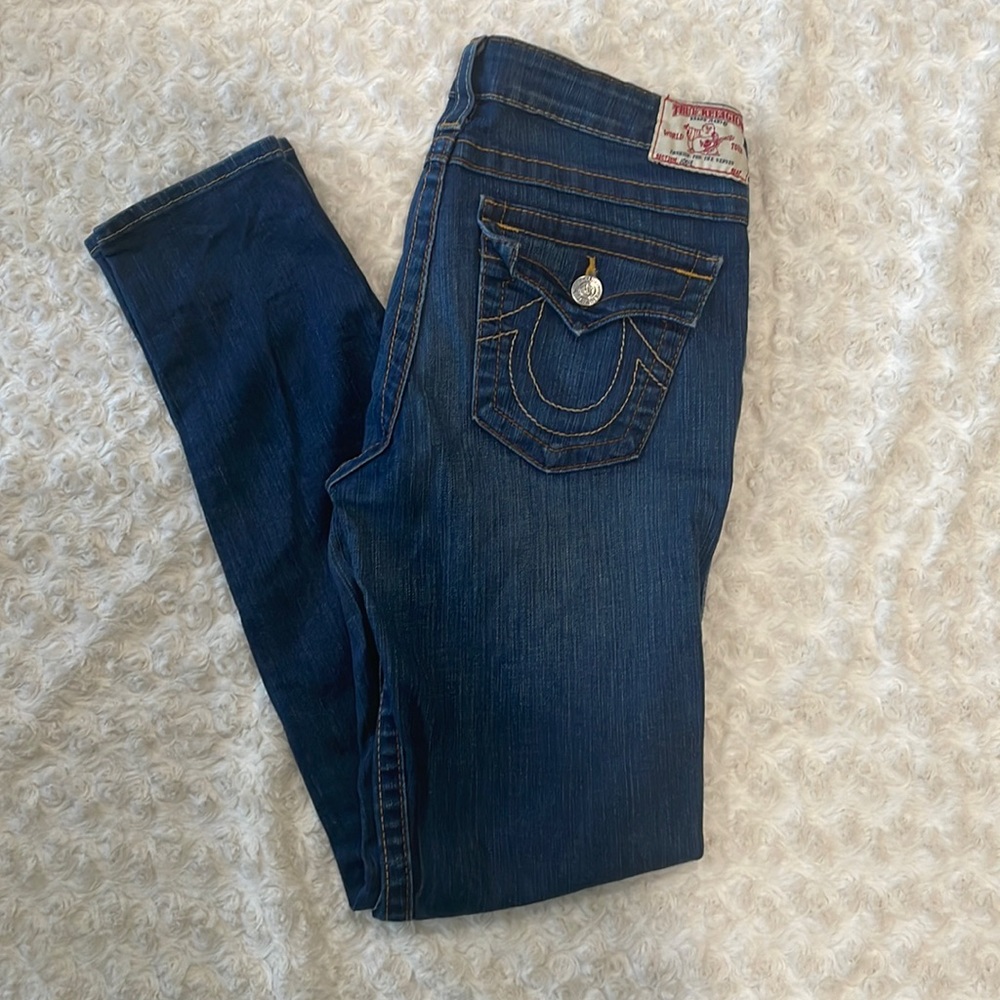 Worn once True Religion Jean. Size 31. Skinny leg